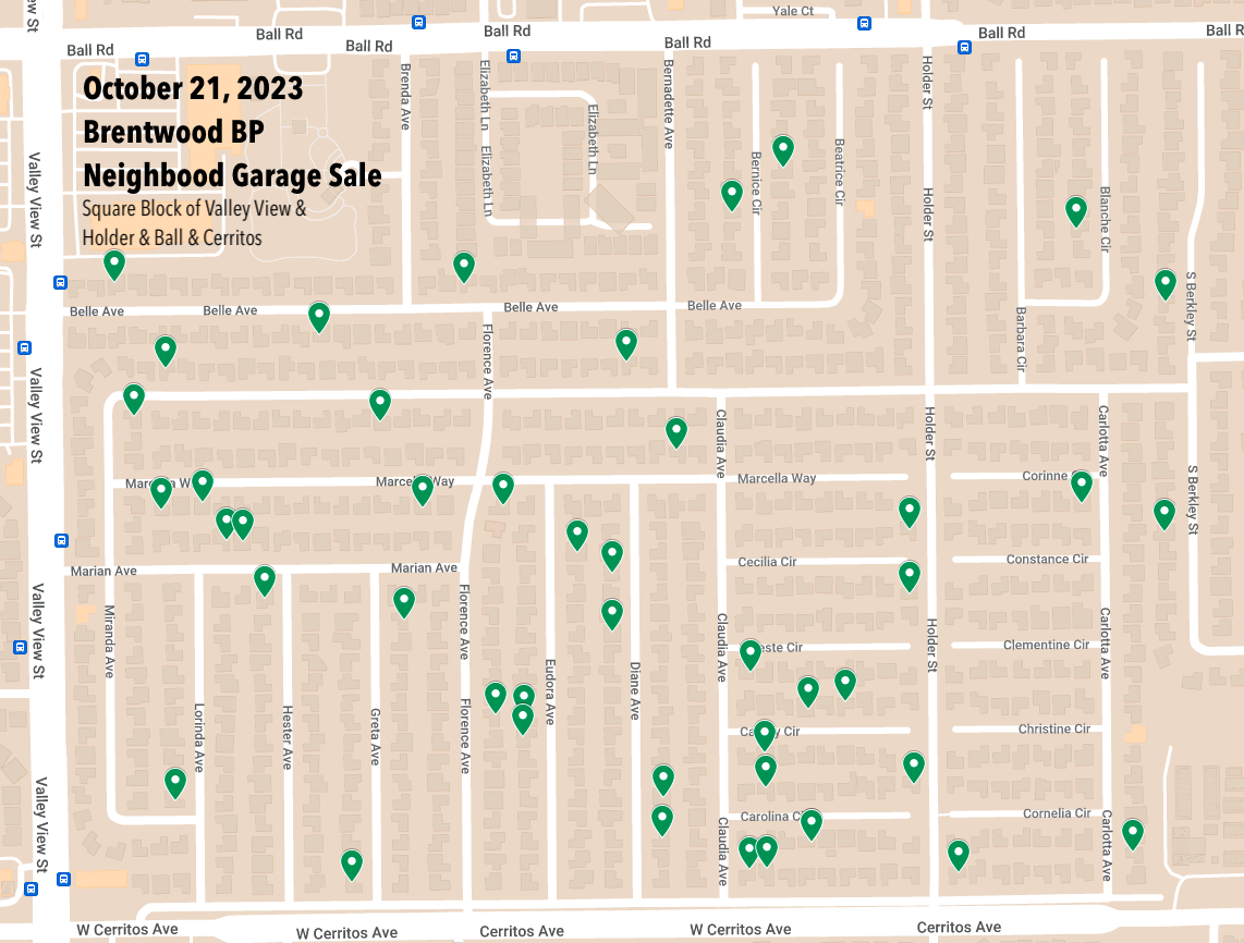2023 10 20 Fall Garage Sale Map Brentwood BP 